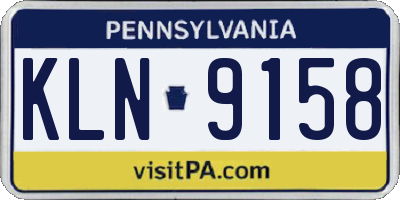 PA license plate KLN9158