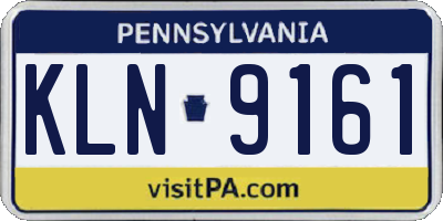PA license plate KLN9161