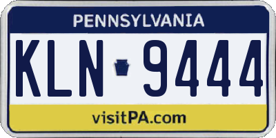 PA license plate KLN9444