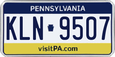 PA license plate KLN9507