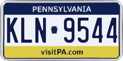PA license plate KLN9544