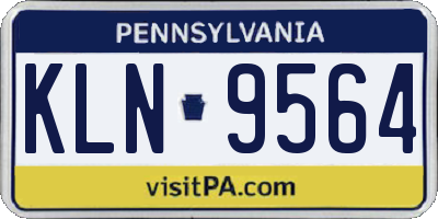 PA license plate KLN9564