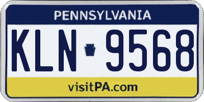 PA license plate KLN9568