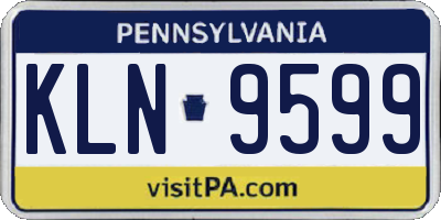 PA license plate KLN9599