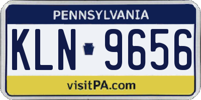 PA license plate KLN9656