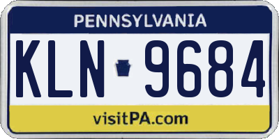 PA license plate KLN9684