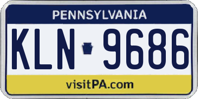 PA license plate KLN9686