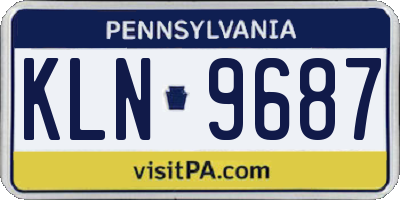 PA license plate KLN9687