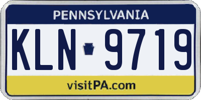 PA license plate KLN9719