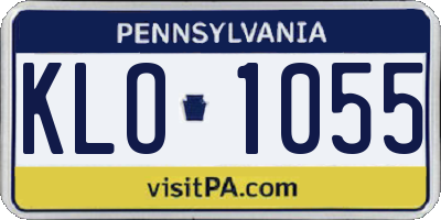 PA license plate KLO1055