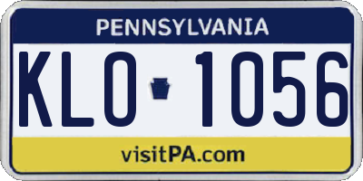 PA license plate KLO1056