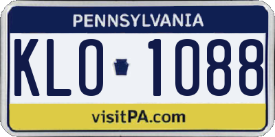 PA license plate KLO1088