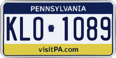 PA license plate KLO1089