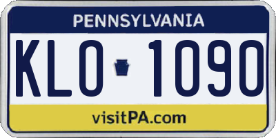 PA license plate KLO1090