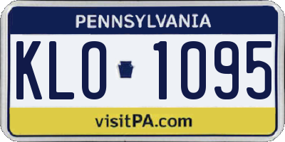 PA license plate KLO1095