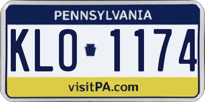 PA license plate KLO1174