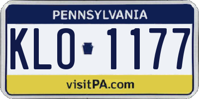 PA license plate KLO1177