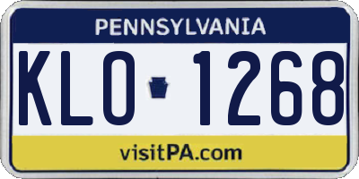 PA license plate KLO1268