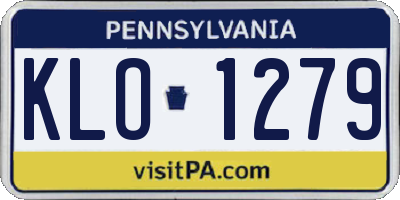 PA license plate KLO1279