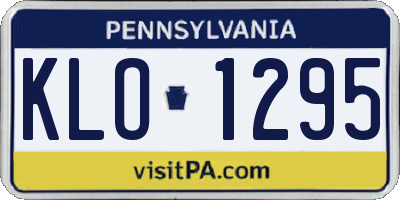 PA license plate KLO1295