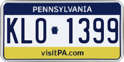PA license plate KLO1399