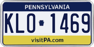 PA license plate KLO1469
