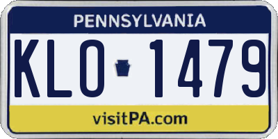 PA license plate KLO1479