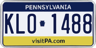PA license plate KLO1488