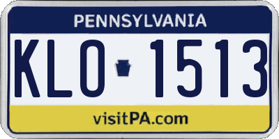 PA license plate KLO1513