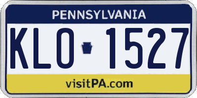 PA license plate KLO1527