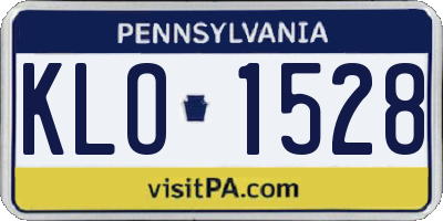 PA license plate KLO1528