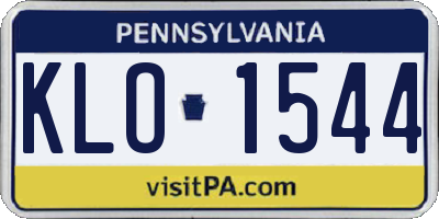 PA license plate KLO1544