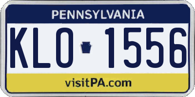 PA license plate KLO1556