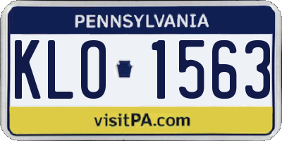 PA license plate KLO1563