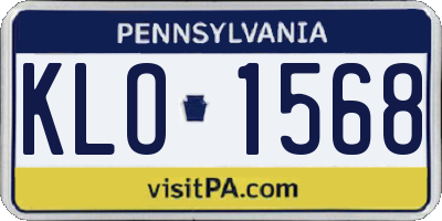 PA license plate KLO1568