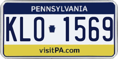 PA license plate KLO1569
