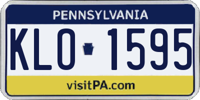 PA license plate KLO1595
