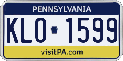 PA license plate KLO1599