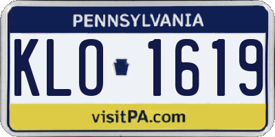 PA license plate KLO1619