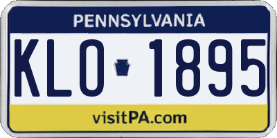 PA license plate KLO1895