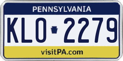 PA license plate KLO2279