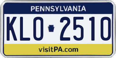 PA license plate KLO2510