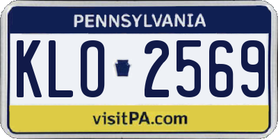 PA license plate KLO2569