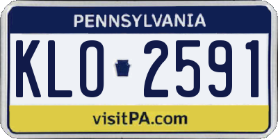 PA license plate KLO2591