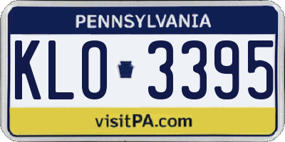 PA license plate KLO3395