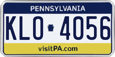 PA license plate KLO4056