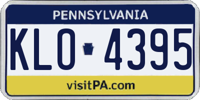 PA license plate KLO4395