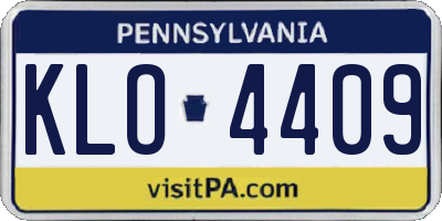 PA license plate KLO4409