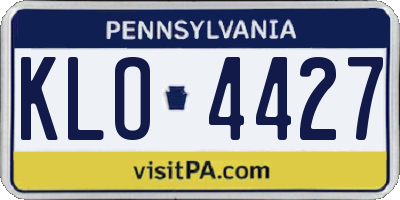 PA license plate KLO4427