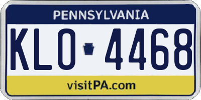 PA license plate KLO4468